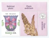 **Romania, LP 2399/2023, Plante medicinale, 3,10 lei cu vinieta coala posta, MNH