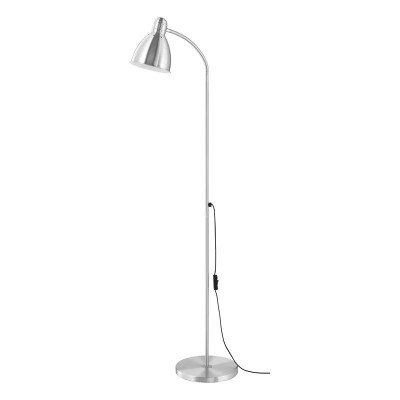 Lampadar pentru citit, 20 W, inaltime 131 cm, brat flexibil, Argintiu foto