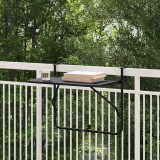 VidaXL Masă Suspendată pentru Balcon Negru 60 x 39 x 65 cm Oțel