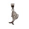 Pandantiv, jolie silver, argint 925, model peste cu pietre, 1.2 g, 1.5 x 0.8 cm