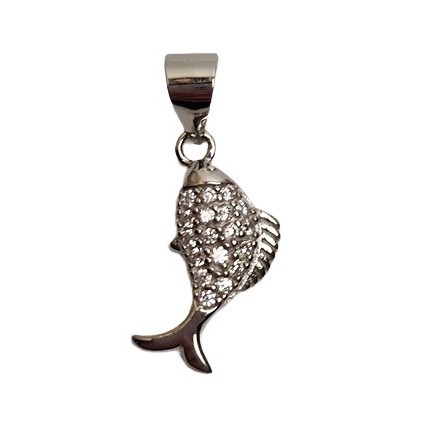 Pandantiv, jolie silver, argint 925, model peste cu pietre, 1.2 g, 1.5 x 0.8 cm