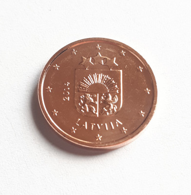 Letonia - 1 Cent / Euro cent - 2014 - UNC (din fisic) foto