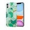 Husa protectie flippy compatibila cu huawei p smart 2021 soft imd tpu marble geometric verde