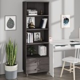 vidaXL Dulap &icirc;nalt, gri deschis, 60x35x180 cm, lemn masiv de pin