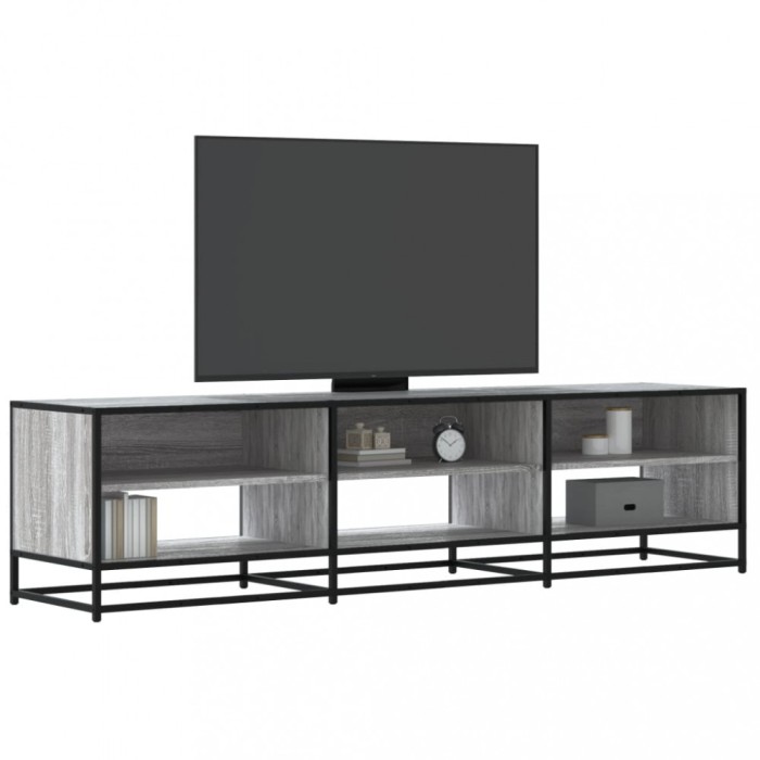 Gossi dulap tv, gri sonoma, 180x40x46 cm, lemn prelucrat