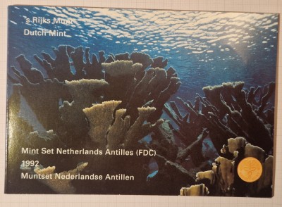 Set Monede Antilele Olandeze, Netherlands Antilles, 1992, 7 monede, 1 jeton foto