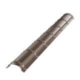 Coama mica Baudeman, maro inchis mat (RAL 8019), 2000 x 230 x 0.45 mm