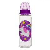 Biberon First Step Unicorn, Tetina Silicon, Capacitate 250 ml, Multicolor, 0M+, Oem