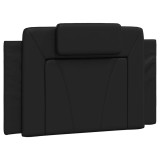 Cumpara ieftin Perna pentru tablie pat, Viana, negru, 90 cm, piele artificiala