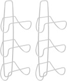 Set de 2 suporturi pentru prosoape mDesign, metal, gri deschis, 14 x 16,5 x 25,4 cm