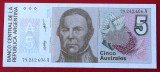 Argentina 5 australes 1985-1989 UNC necirculata **
