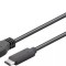 Cablu USB 3.0 - USB Type C 2m negru Goobay