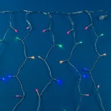 Instalație Lumini Perdea Fara Brand, Multicolor, 200 Becuri LED, Lungime 5.1m, Extensibilă
