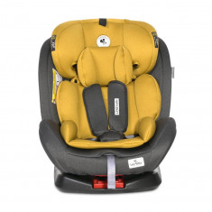 Scaun auto Lynx isofix 0-36 kg rotativ 360 grade Black Lemon Curry