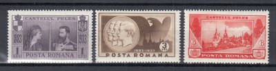 ROMANIA 1933 LP 105 SEMICENTENARUL CASTELULUI PELES SERIE SARNIERA foto
