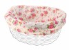 Husa Panza Ovala Bicicleta 40x35x19cm Alb cu Flori - Cos Accesorii Sport
