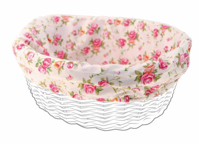 Husa Panza Oval 40x35x19cm Alb/Flori Cod:588169052RM