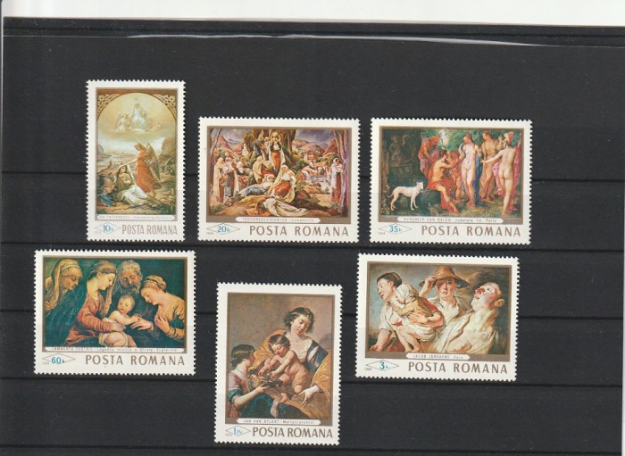 ROMANIA 1968 LP 683 REPRODUCERI DE ARTA II SERIE MNH NESTAMPILATA