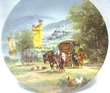 FARFURIE DECORATIVA PORTELAN BRADEX EDITIE LIMITATA DESIGN H.ISENBERG TURNUL DIN BINGEN