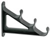 Set Suport Lansete Pescuit Carp Zoom Wall Rod Holder, 3 Lansete, 20.7x17.2x2.4cm, Plastic Rezistent, Negru