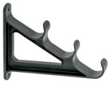 Set Suport Lansete Pescuit Carp Zoom Wall Rod Holder, 3 Lansete, 20.7x17.2x2.4cm, Plastic Rezistent, Negru