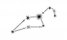 Sticker decorativ Constelatie Zodiacala, Negru, 85 cm, 5486ST foto