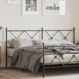 VidaXL Tăblie de pat metalică, negru, 180 cm