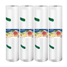 Set 4 Role Pungi Vidat Gofrate Sofia CONCEPT&reg;, 28 x 300 cm, Durabile, Rezistente la Perforare