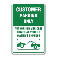CUSTOMER PARKING ONLY SIGN foto