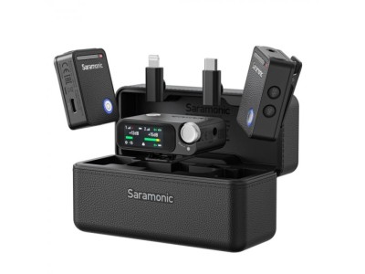 Kit microfon wireless Saramonic Ultra 01 (2TX+RX)ClearVoice, IPX5, 2 x magn. foto