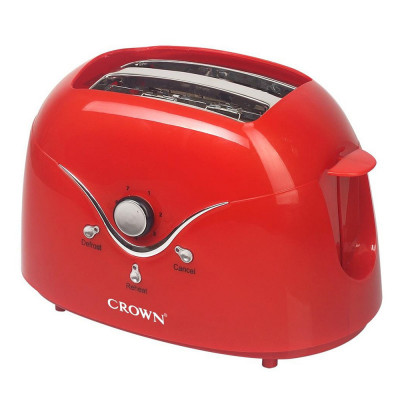 Prajitor de paine Crown CTS-789RD, 750 W, dezghetare, reincalzire, temporizator, rosu foto