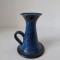 Sfesnic / suport lumanare ceramic, vintage, gresie, lucrat manual, 11cm inaltime