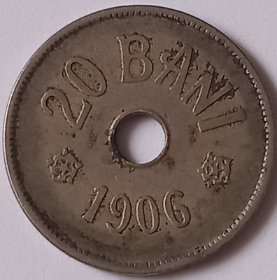 Romania , 20 Bani 1906 , Bruxelles foto