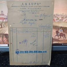 La Lupu, Materiale de construcții, cărămizi..., Lupu Wolfsohn, Factură 1948 082