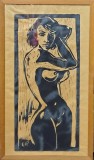 Nud Feminin - Linogravura