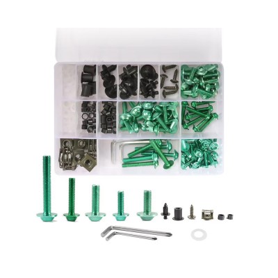 Kit Complet Suruburi Carene Moto Honda Suzuki Kawasaki Yamaha A035GREEN foto