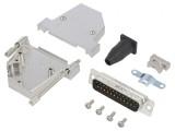 Conector D-Sub 25 PIN Tată 45&deg; Lipire Cablu Gold Flash
