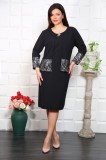 Cumpara ieftin Rochie Rovana Stil Compleu Dantela Metalic - 54Marimea, Yves