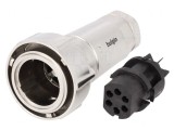 Conector Circular Mufă Mamă 6 PIN Buccaneer 7000 Nichelat