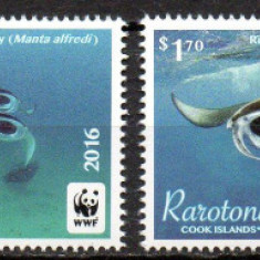 Rarotonga 2016, Fauna - WWF, serie neuzata, MNH