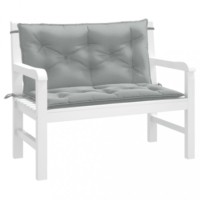 vidaXL Pernă bancă de grădină 2db melanj gri deschis 100x50x7cm textil