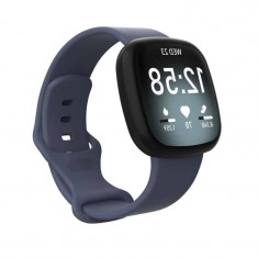 Curea Edman pentru Fitbit Versa 3/Versa 4/Sense, marimea S, Gri petrol