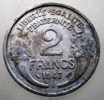 1.489 FRANTA 2 FRANCS FRANCI 1947 B BEAUMONT-LE ROGER foto