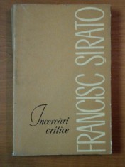 FRANCISC SIRATO, incercari critice , 1967 , foto