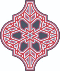 Sticker decorativ, Mandala , Rosu, 70 cm, 4987ST-5 foto