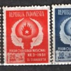 INDONEZIA 1951 - SPORT. JAKARTA. SERIE NESTAMPILATA, DB11
