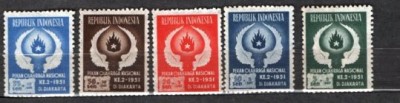 INDONEZIA 1951 - SPORT. JAKARTA. SERIE NESTAMPILATA, DB11 foto