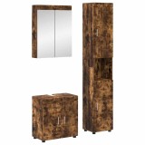 vidaXL Set de mobilier pentru baie TULUM Stejar fumuriu Lemn compozit 3398039