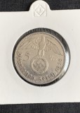 Moneda 5 reichsmark 1938 F argint
