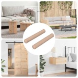 vidaXL Doweluri din lemn 2 pcs natural &Oslash; 6 x 40 mm Lemn masiv 864364